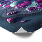 Stromende buitenaardse stadsarchitectuur poster (Hoek)