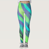 Strömende Farbwogen im Neonlicht Leggings (Voorkant)