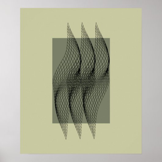 Stromende geometrie Abstracte kunst Poster (Voorkant)