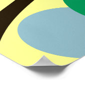Stromende geometrie in harmonieuze kleuren poster (Hoek)