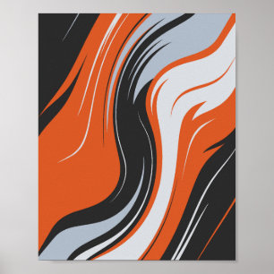 Stromende golven van energie poster