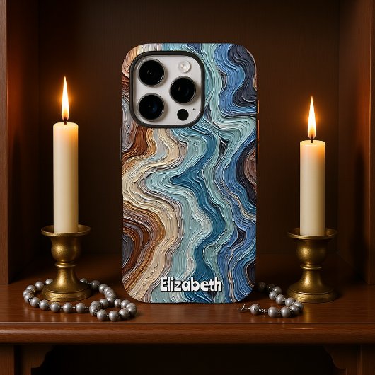 Stromende golven van kleur in Abstracte kunst Case-Mate iPhone Case
