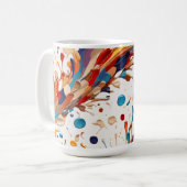 Stromende golven van kleur koffiemok (Voorkant links)