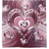 stromende harten douchegordijn (Voorkant)