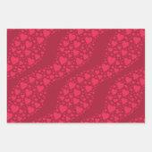 Stromende Hartjes Rood Roze Valentijnsdag Patroon Inpakpapier Vel (Voorkant 2)