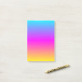  stromende kleuren Geel Goud Roze Blauw Aqua Post-it® Notes (Op bureau)