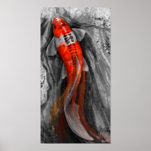 stromende Koi Poster