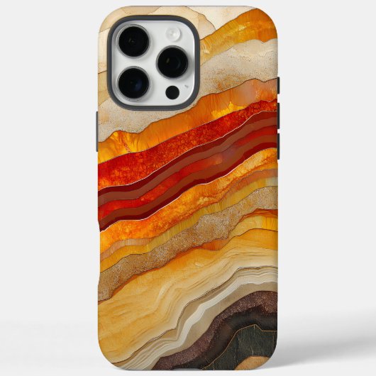 Stromende lagen van Abstracte aardetinten Case-Mate iPhone Case (Achterkant)