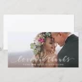 Stromende Liefde en Bedankt Trouwfotokaart (Voorkant / Achterkant)