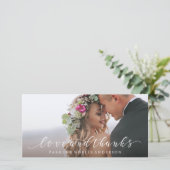 Stromende Liefde en Bedankt Trouwfotokaart (Staand voorkant)