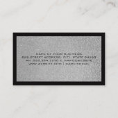 stromende lucht | Glitter | Zwarte grens Visitekaartje (Achterkant)