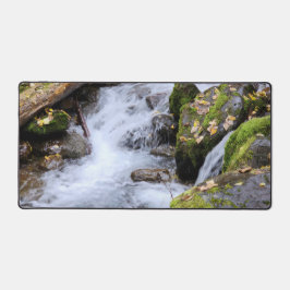 Stromende Mossy Stream Natuur Desk Mat