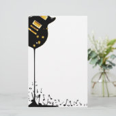 stromende muziek briefpapier (Staand voorkant)