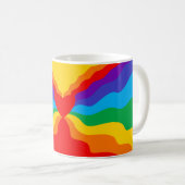 Stromende Regenboog Hart Abstracte Mok (Voorkant rechts)