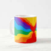 Stromende Regenboog Hart Abstracte Mok (Voorkant links)