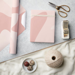 Stromende rimpels gedempt roze cadeaupapier