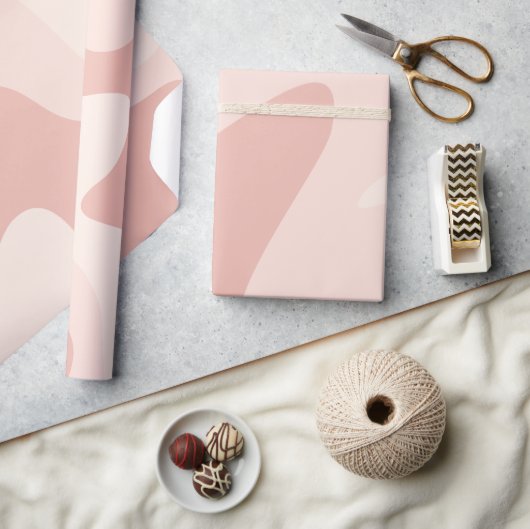 Stromende rimpels gedempt roze cadeaupapier (Crafts)
