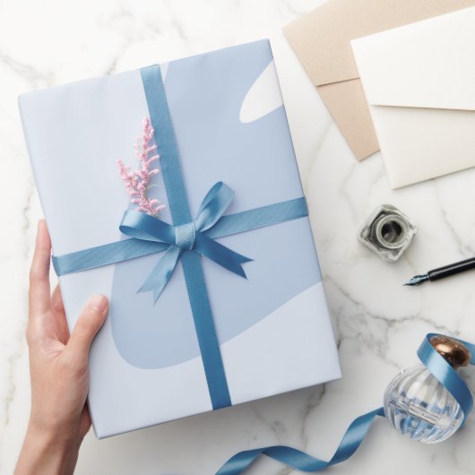 Stromende Ripples Poeder Blauw Cadeaupapier (Geschenken)