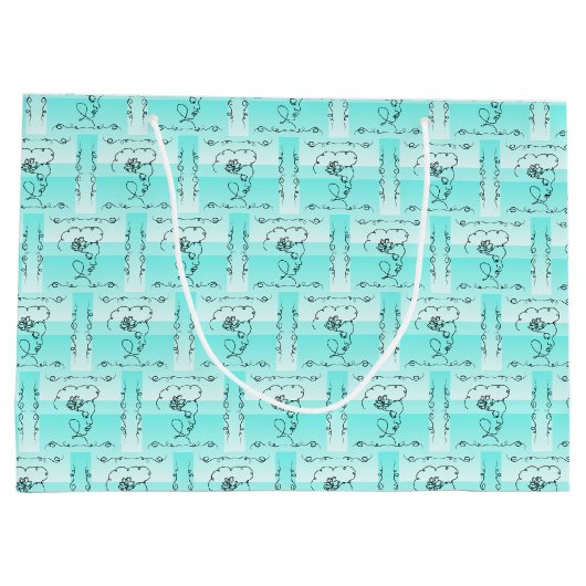 Stromende schoonheid Aqua Horizontale cadeautas (Achterkant)