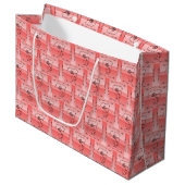Stromende Schoonheid Koraal Horizontale Cadeautas (Voorkant Gekanteld)