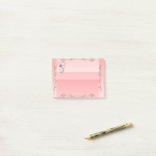 Stromende schoonheid Koraal Sticky Notes (Op bureau)