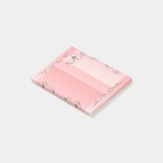 Stromende schoonheid Koraal Sticky Notes (Schuin)