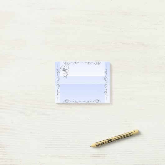 Stromende schoonheid Periwinkle Sticky Notes (Op bureau)