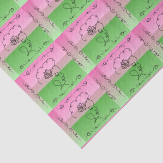 Stromende Schoonheid Roselle Tissue Papier (Detail)