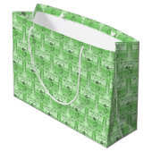 Stromende schoonheid salie horizontale cadeautas (Achterkant Gekanteld)