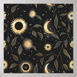 Stromende tak zonne-eclips poster