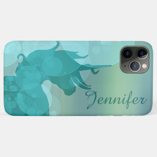 stromende Unicorn Silhouette L (blauwgroen luchtbe Case-Mate iPhone Case