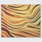 Stromende warme Abstracte golven Cadeaupapier (Vlak)