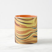 Stromende warme Abstracte golven Mok (Midden)