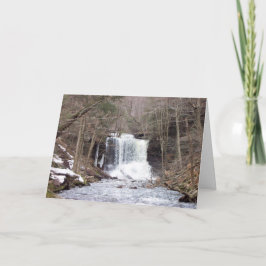 Stromende waterval kerst Kaart