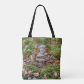 stromende waterval met bronbloemen tote bag (Achterkant)