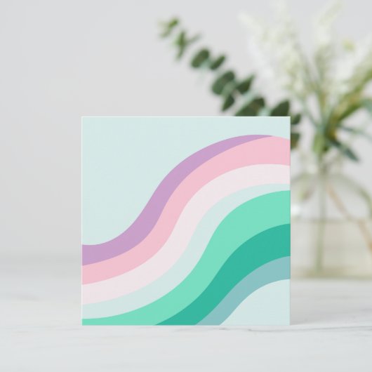 stromende waterverf kaart (Staand voorkant)