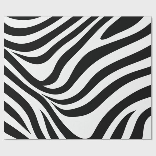 stromende zebrastrepen cadeaupapier (Vlak)