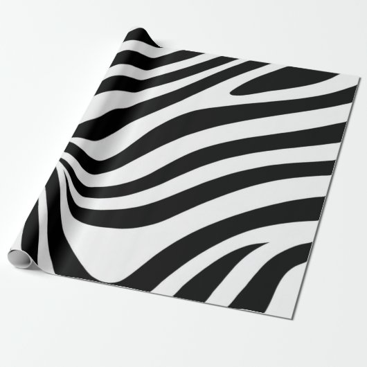 stromende zebrastrepen cadeaupapier (Uitgerold)