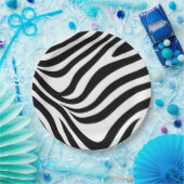 stromende zebrastrepen papieren bordje (Feest)