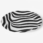 stromende zebrastrepen papieren bordje (Gekanteld)