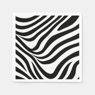 stromende zebrastrepen servet