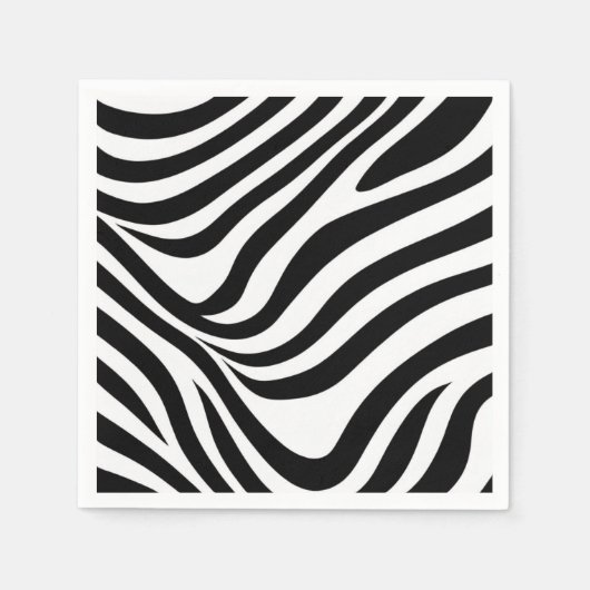 stromende zebrastrepen servet (Voorkant)