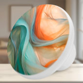 Stromende zijde Abstracte keramische knop