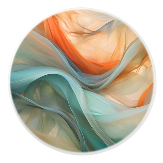 Stromende zijde Abstracte keramische knop (Voorkant)