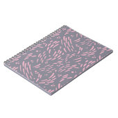 Stroming in grijs en roze notitieboek (Linkerzijde)