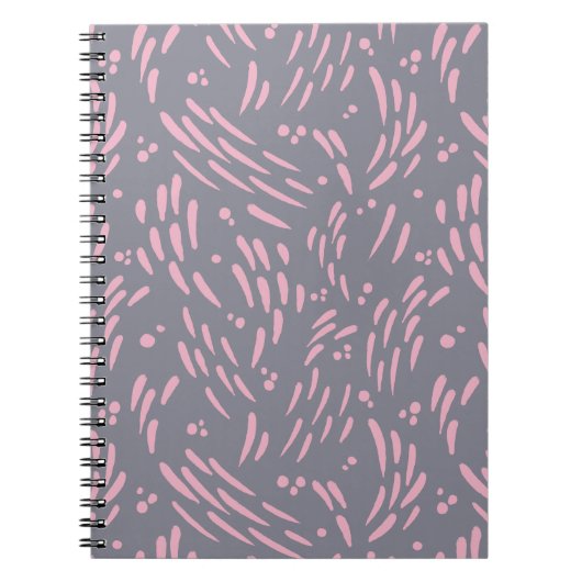 Stroming in grijs en roze notitieboek (Voorkant)