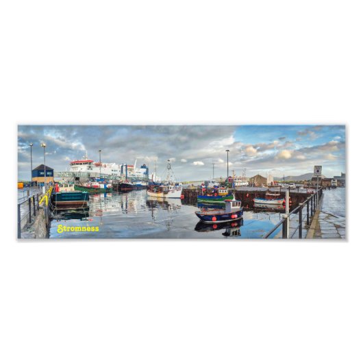 Stromness haven Orkney Schotland Foto Afdruk (Voorkant)