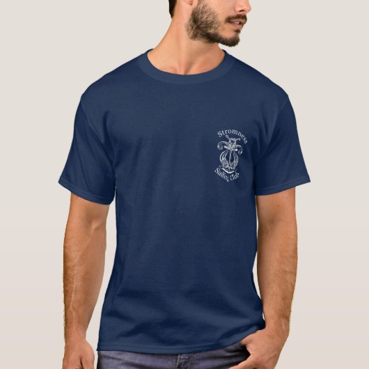 Stromness SC-Logo voor de marine T-Shirt (Voorkant)