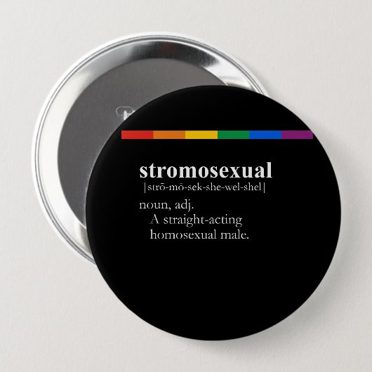 STROMOSEXUAL RONDE BUTTON 4,0 CM (Voorkant /achterkant)