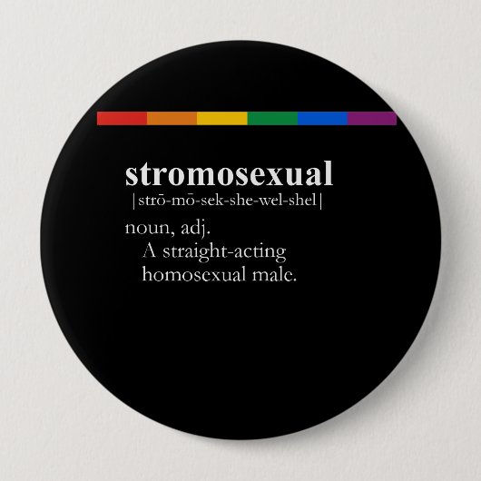 STROMOSEXUAL RONDE BUTTON 4,0 CM (Voorkant)